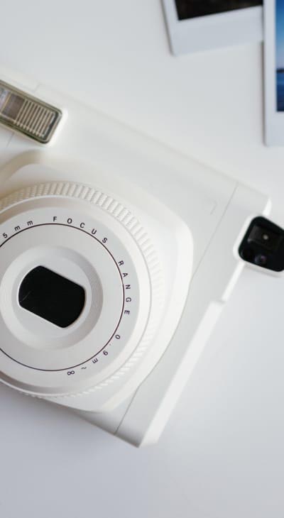 Top down picture of a camera